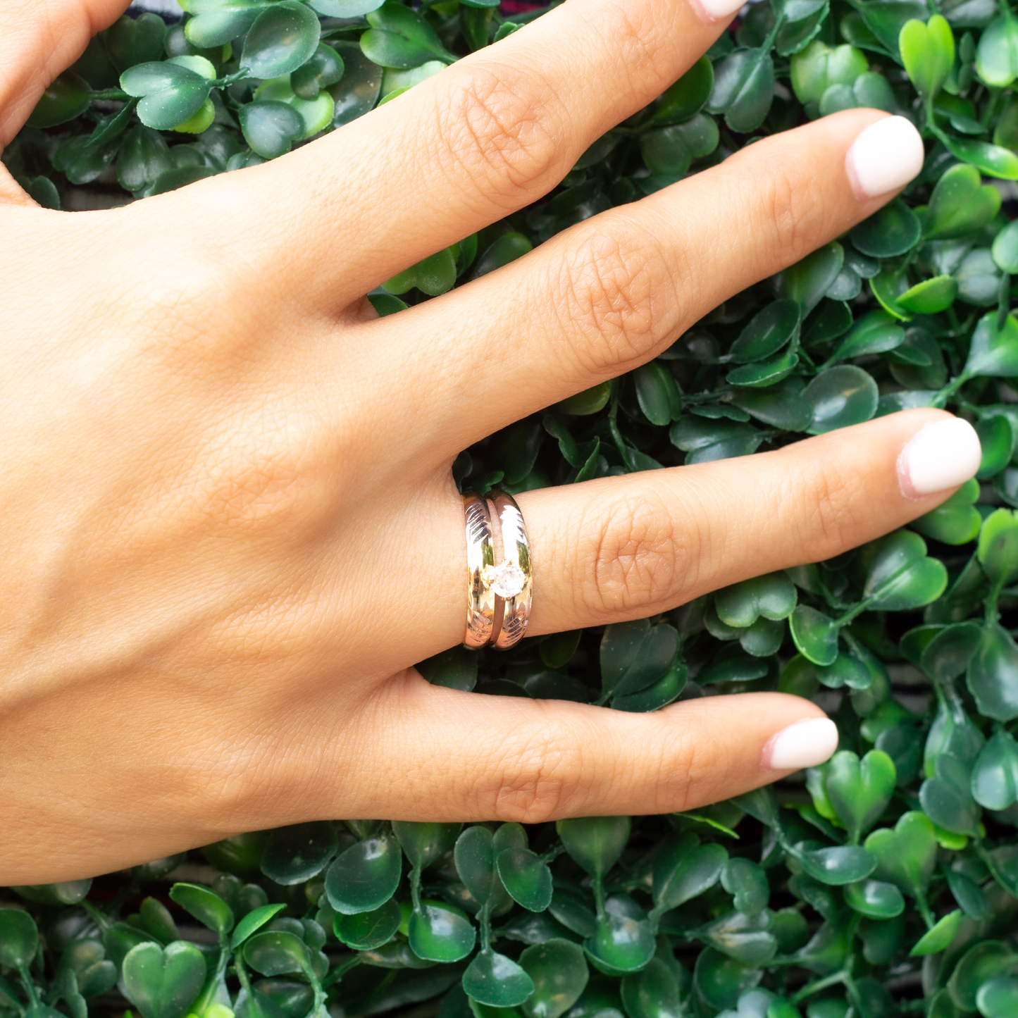 Double Band Cz Ring