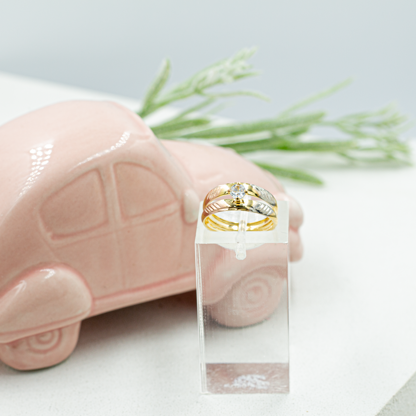 Double Band Cz Ring