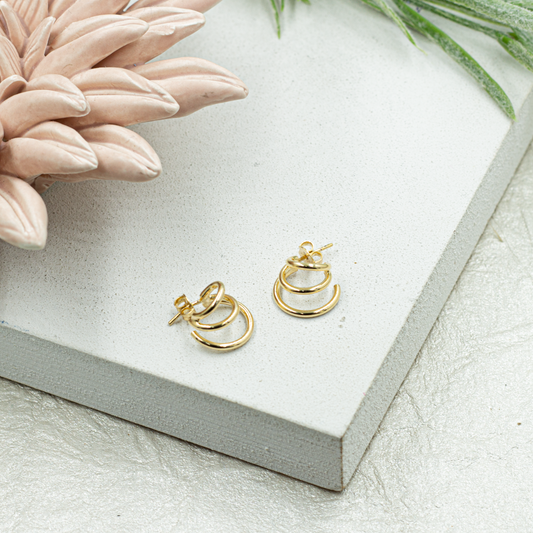 Dainty Triple Hoop Earrings
