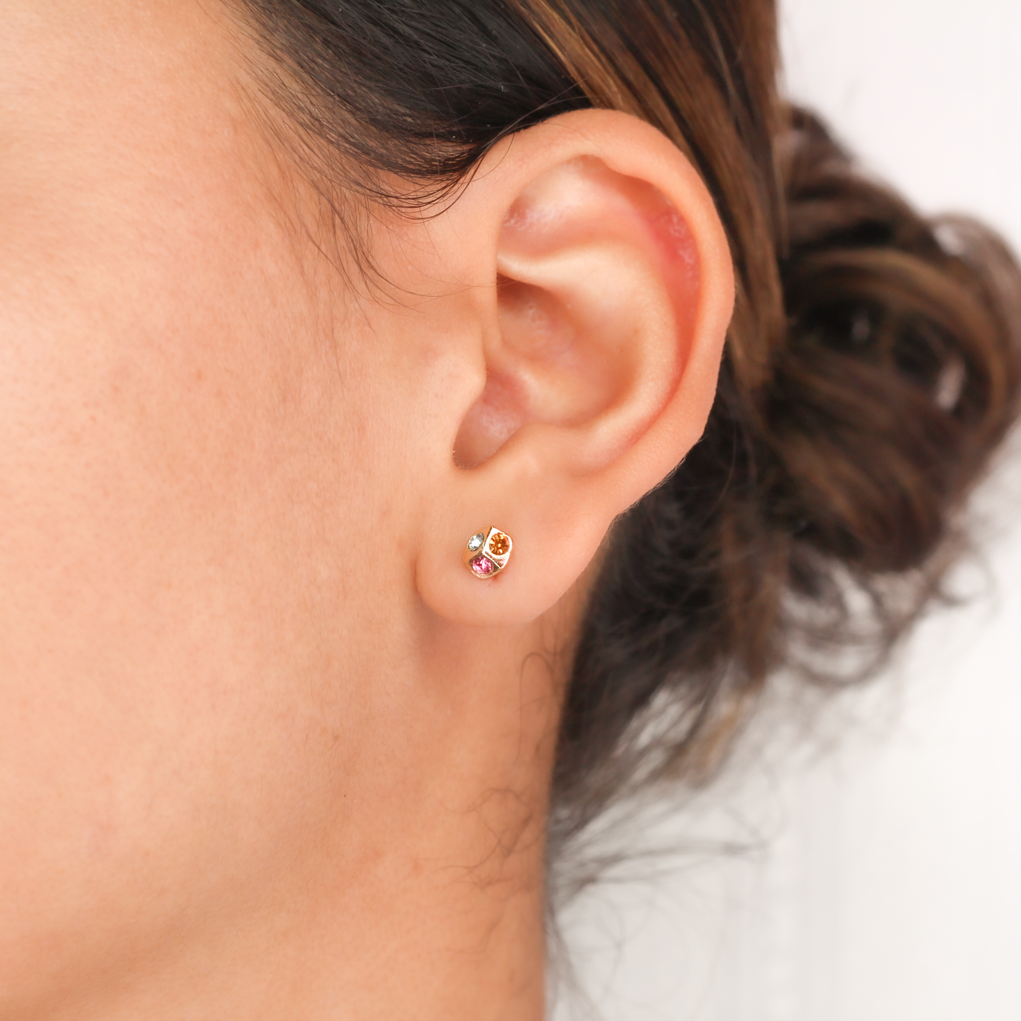 Dainty Colorful Dice Stud Earrings