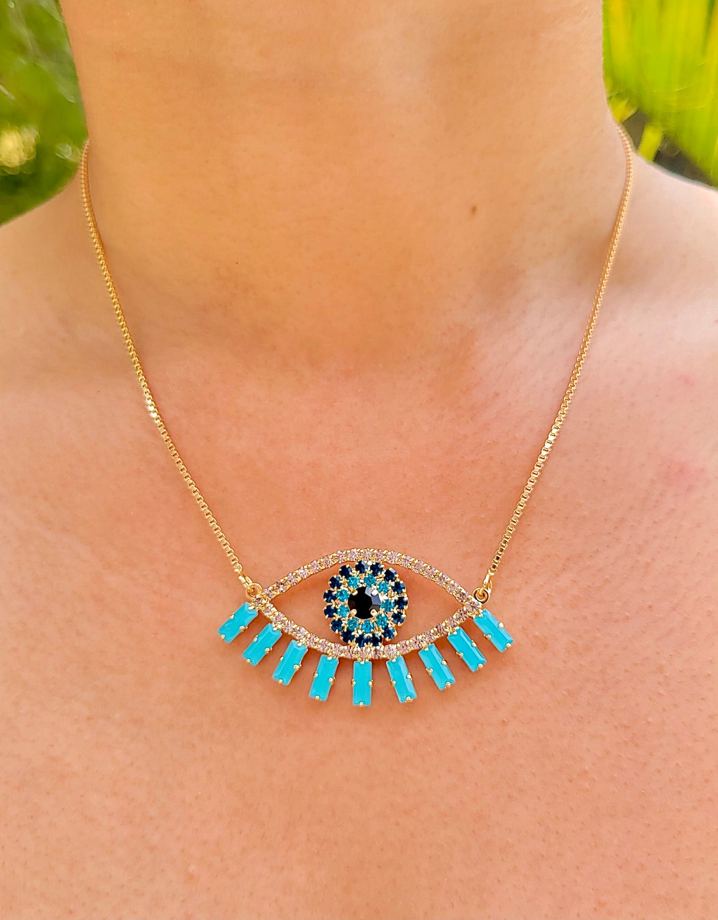 Turquoise Evil Eye Necklace