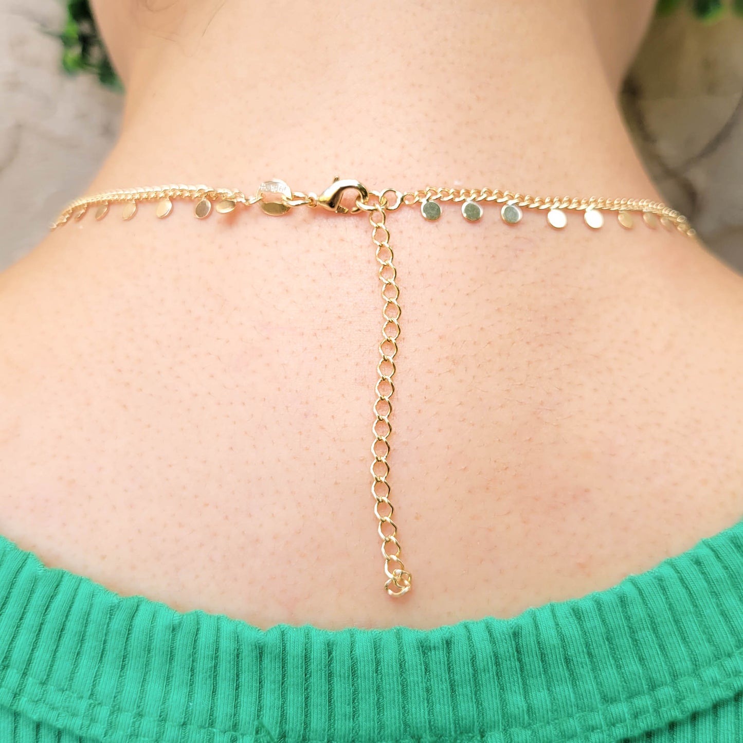 Dainty Cuban Link Dotes Hanging Necklace