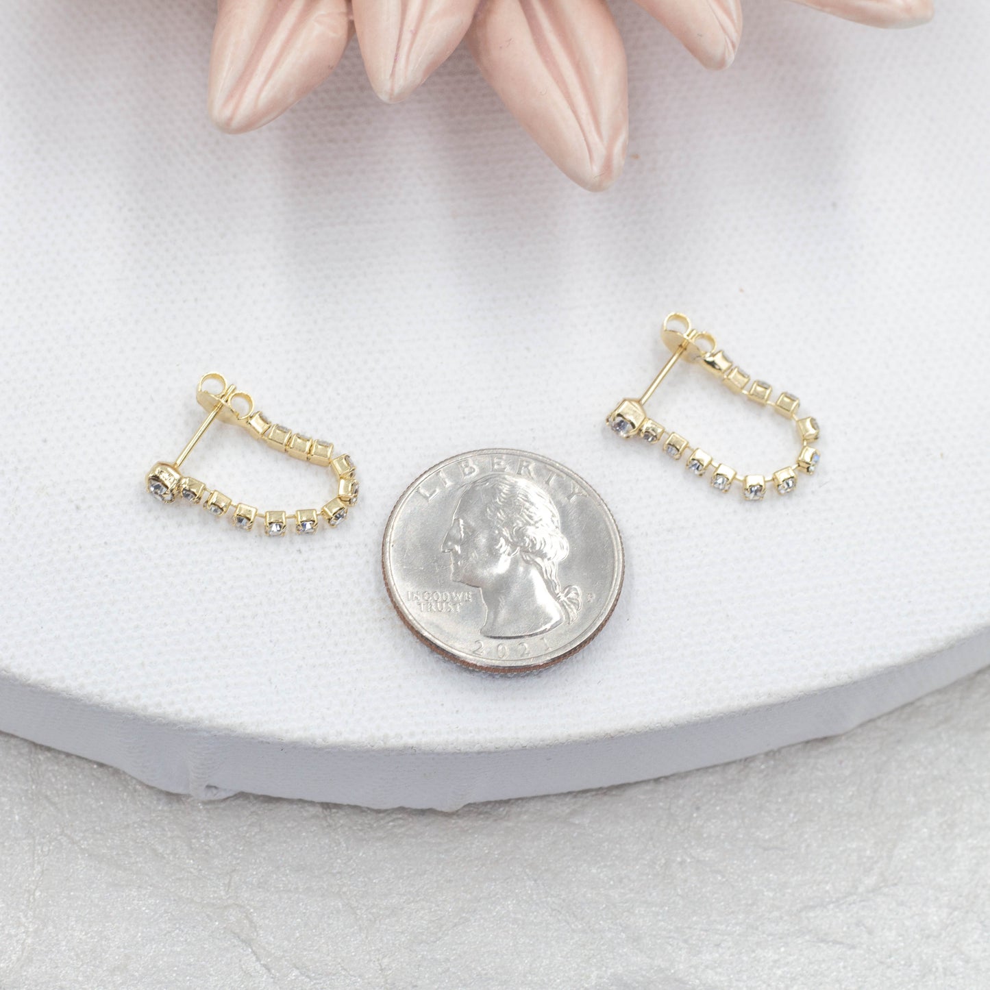 Tennis Zirconia Stud Earrings | Tennis Chain Earrings | Dangle Earrings