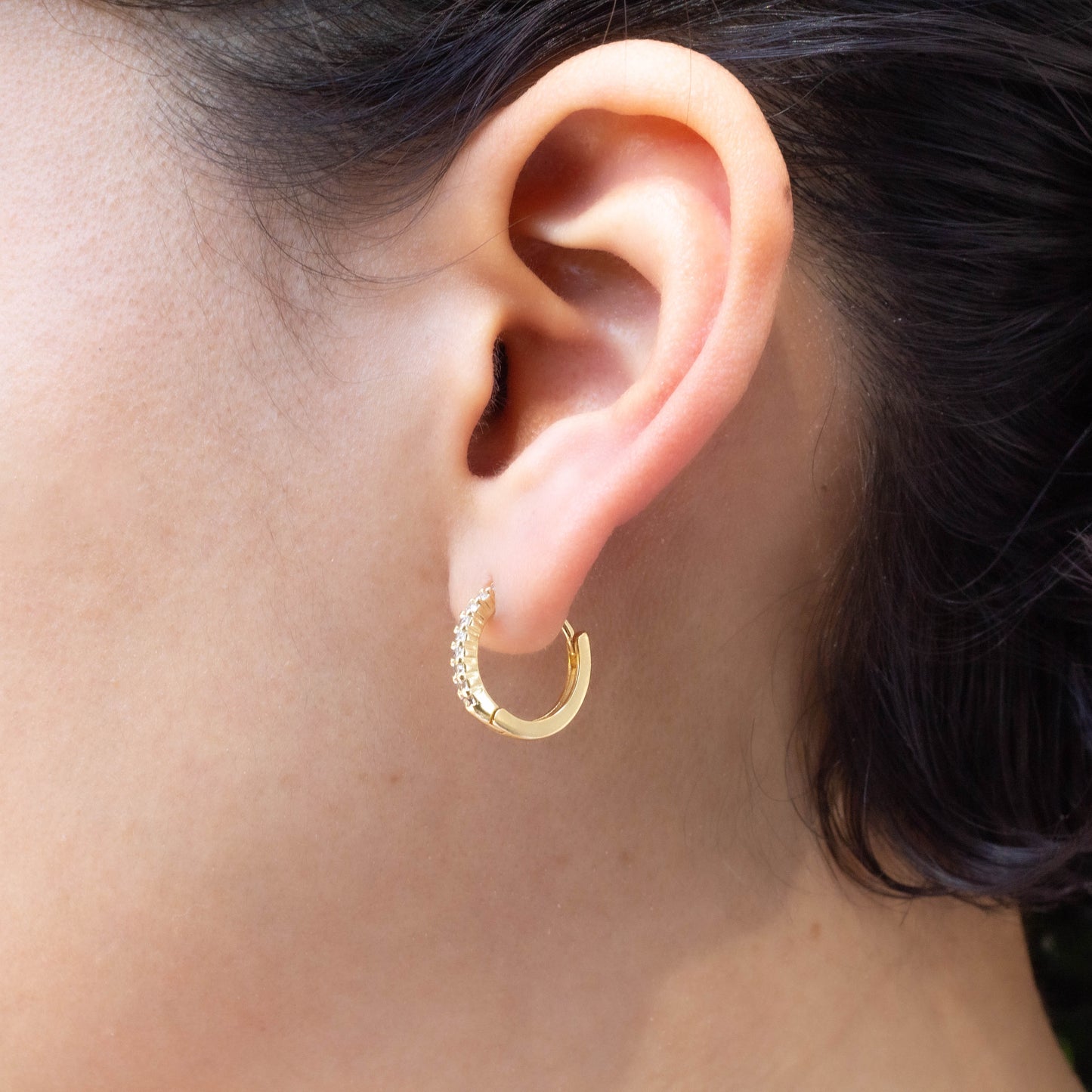 Eternity Cz Huggies Earrings