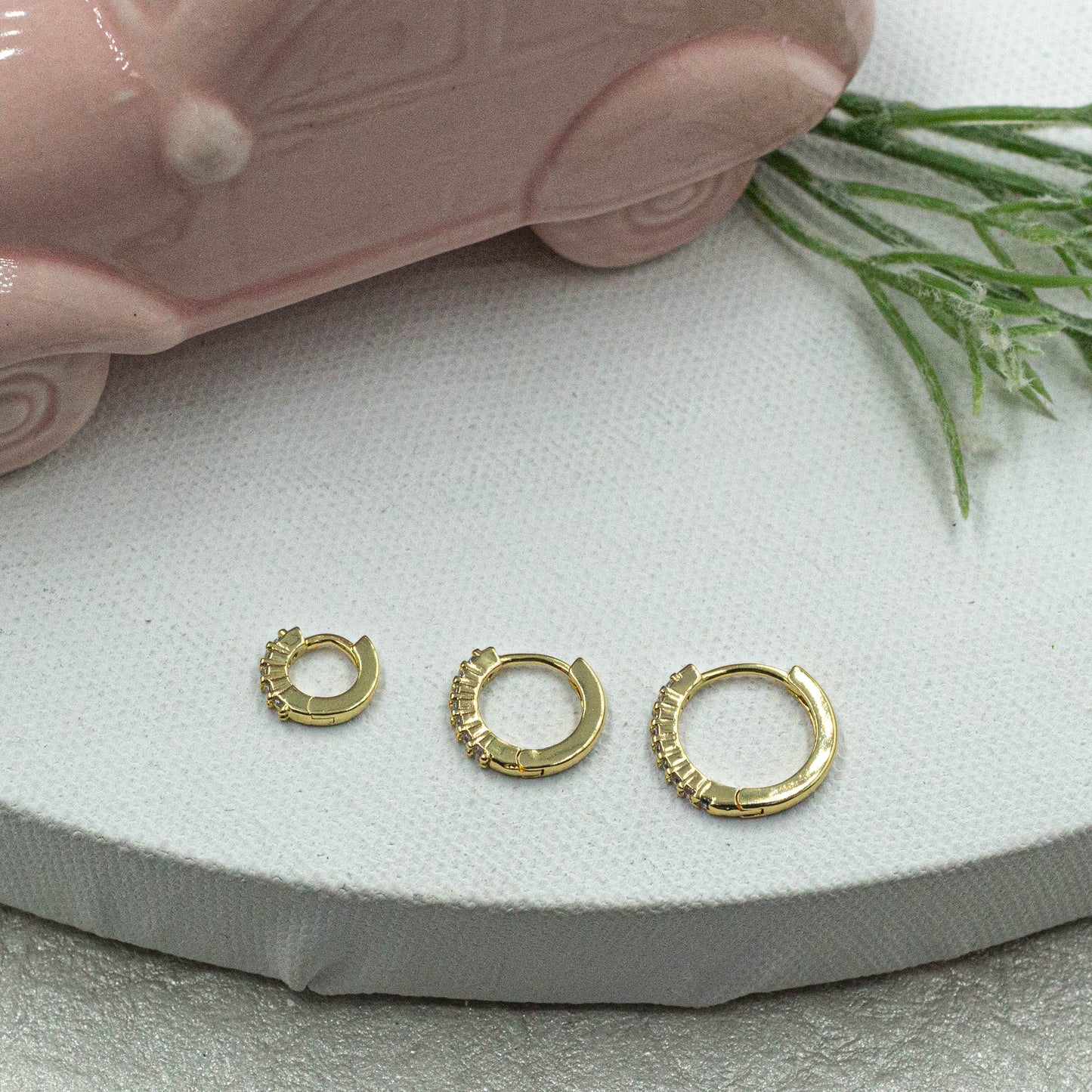 Eternity Cz Huggies Earrings