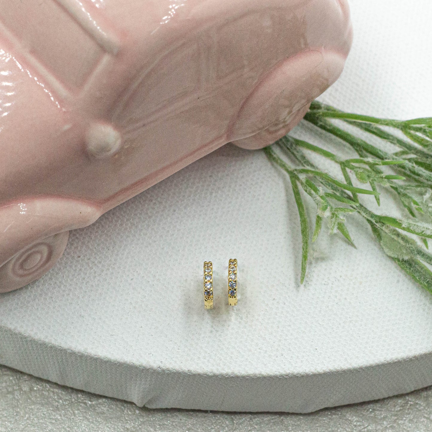 Eternity Cz Huggies Earrings