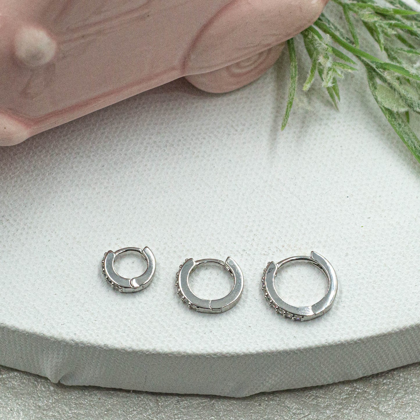 Eternity Cz Huggies Earrings