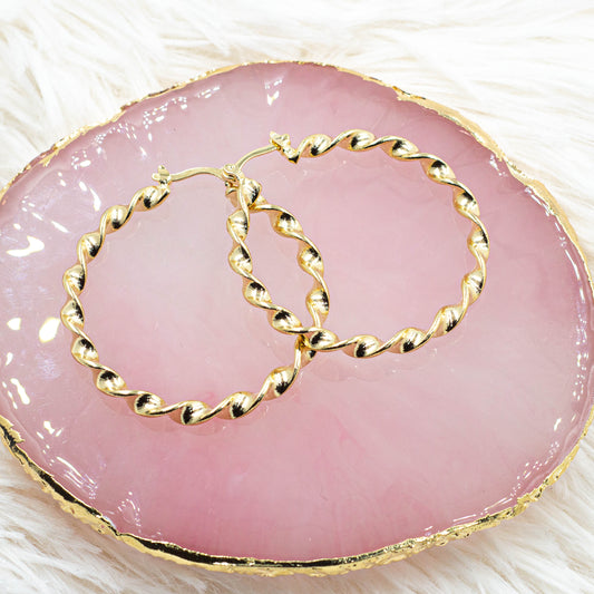 Twisted Huggie Earrings