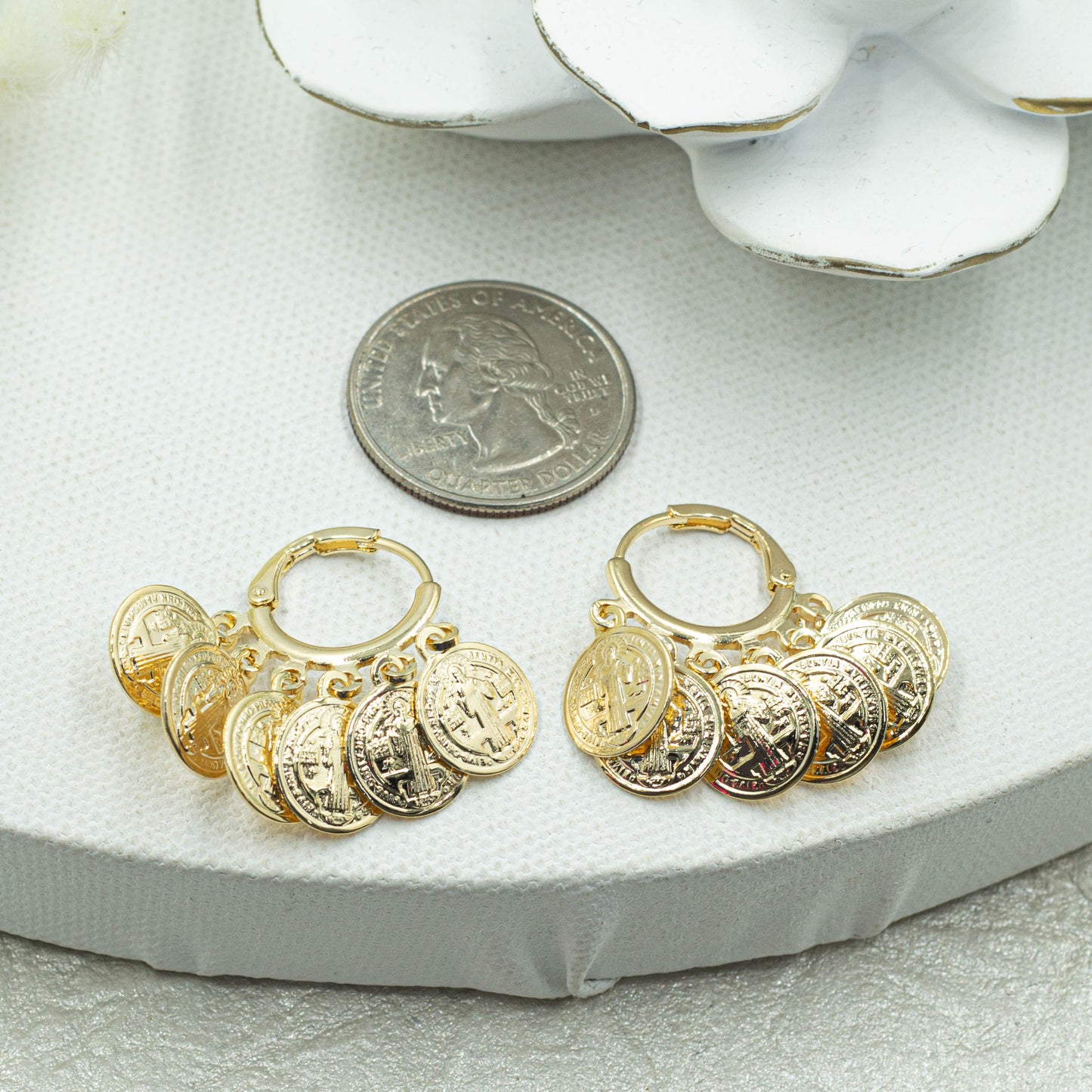 Saint Benedict Huggies Earrings