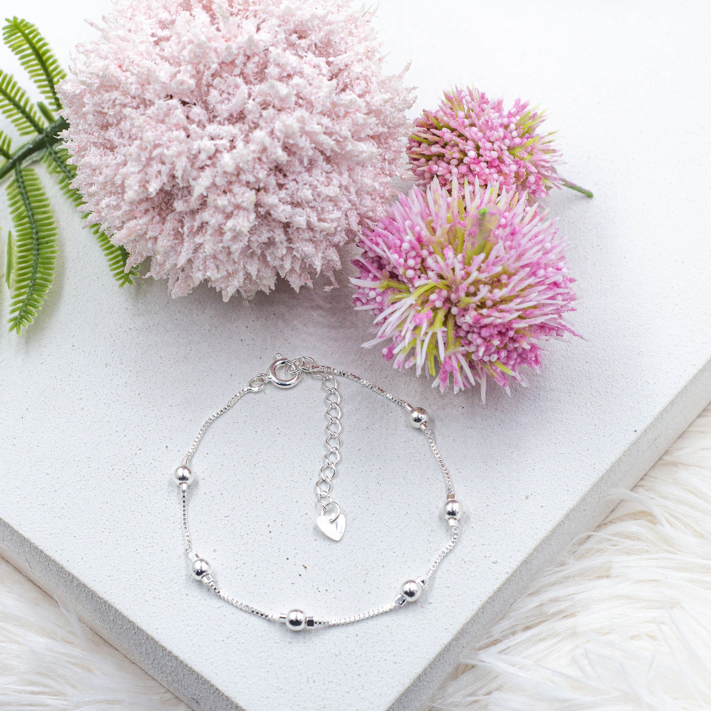Satellite Chain Necklace & Bracelet Set | Silver Filled Satellite Chain Set