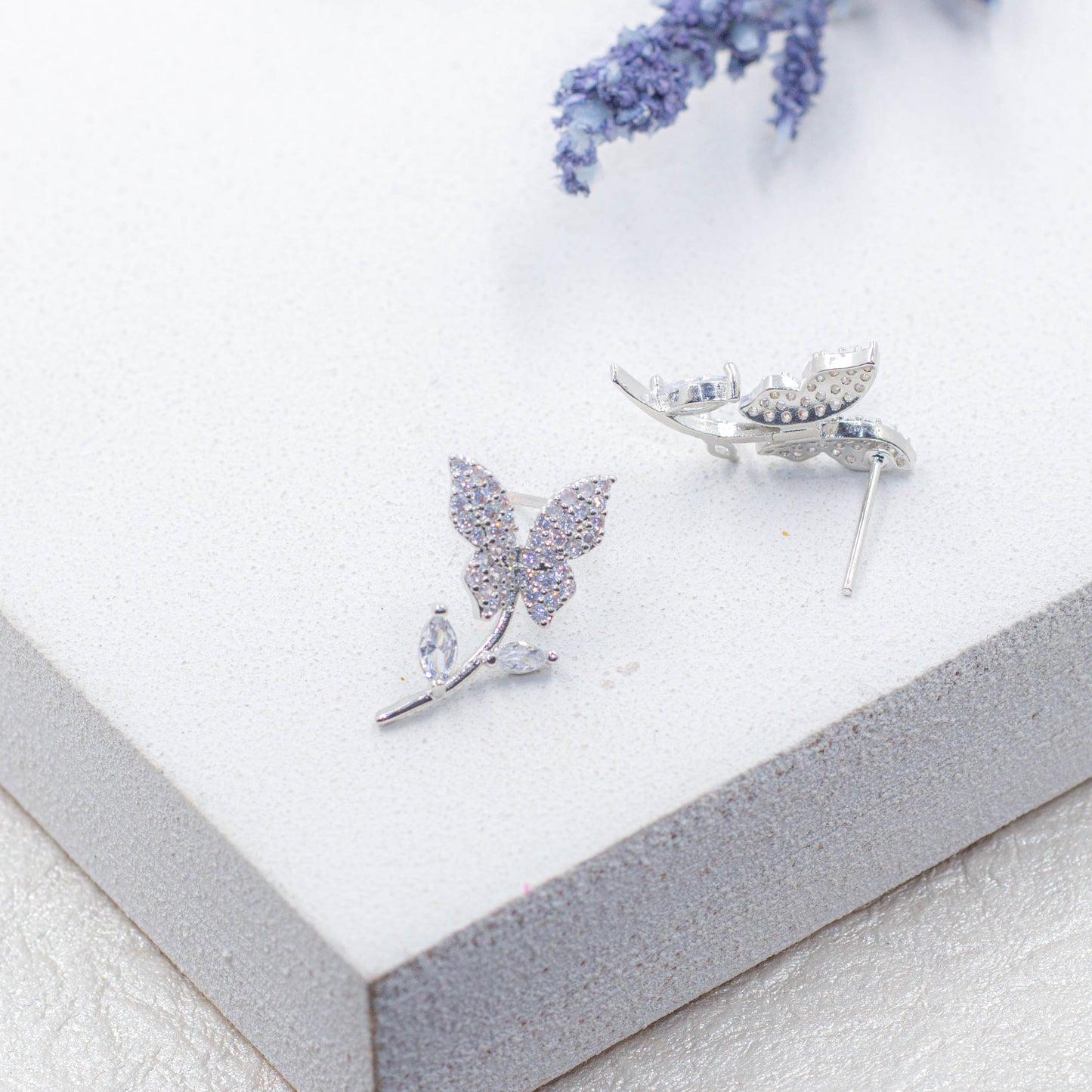 Leaf Butterfly Earrings