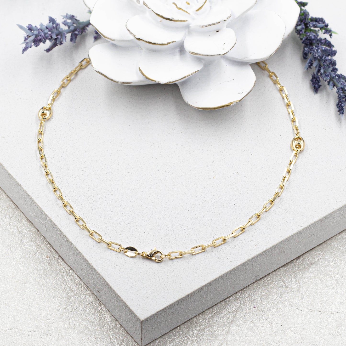 Paper Clip And Mariner Necklace