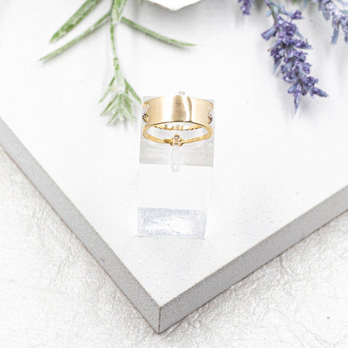 Two Tones Heart Ring