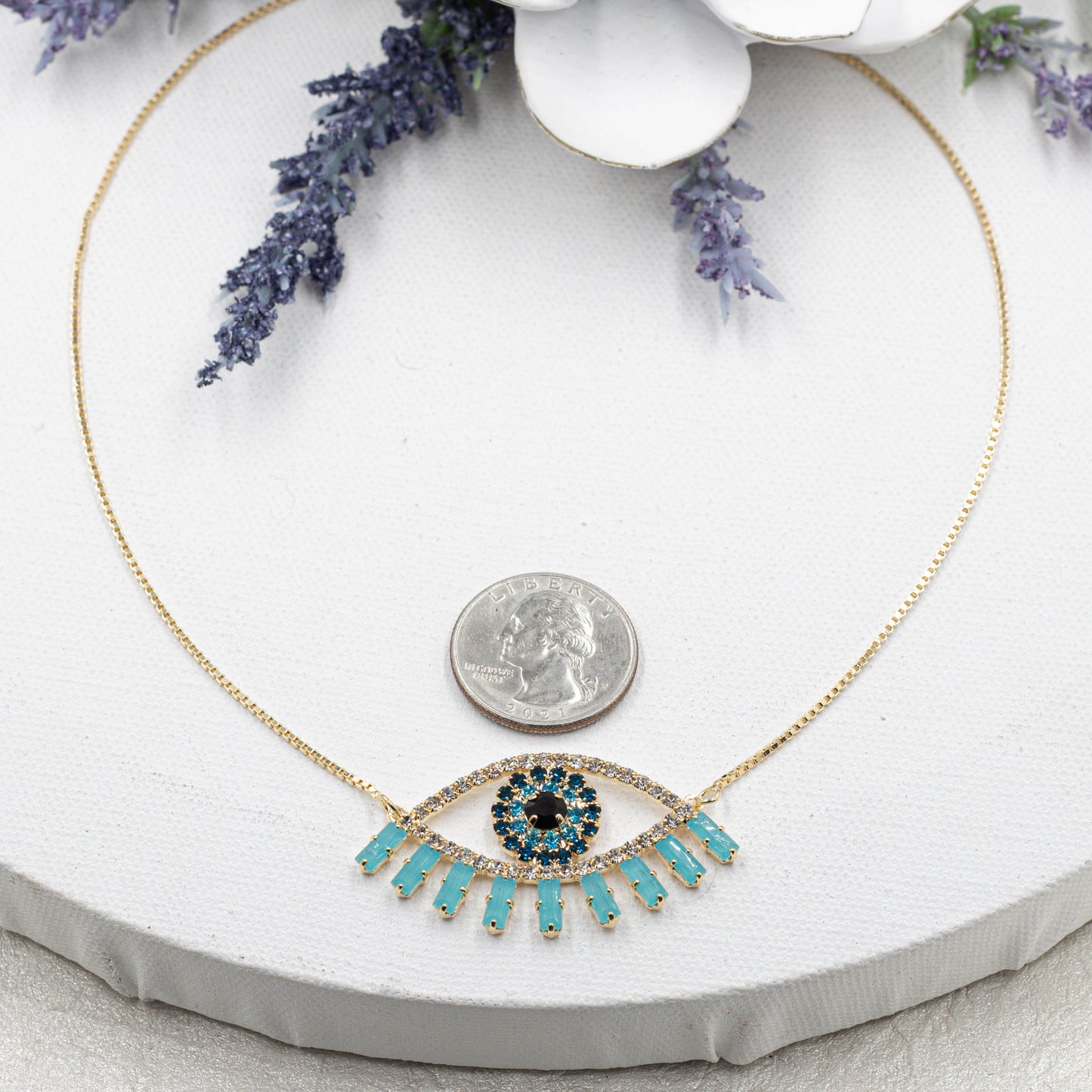 Turquoise Evil Eye Necklace