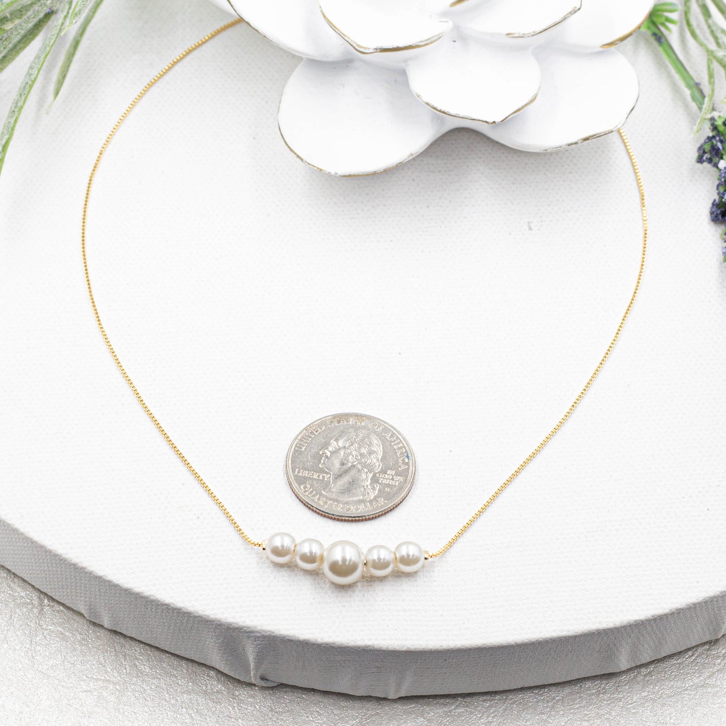 Dainty Multiple Pearl Necklace