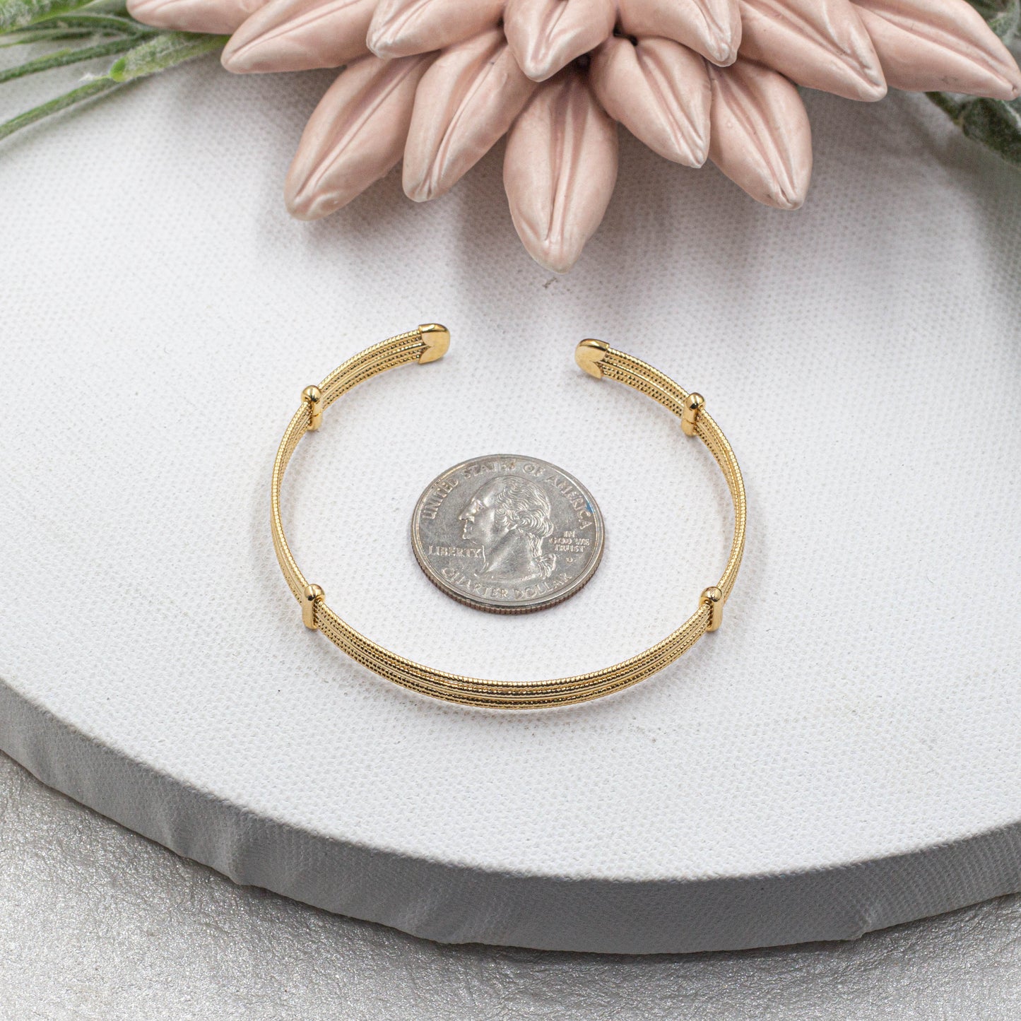 Five Lines Diamond Cut Bangle