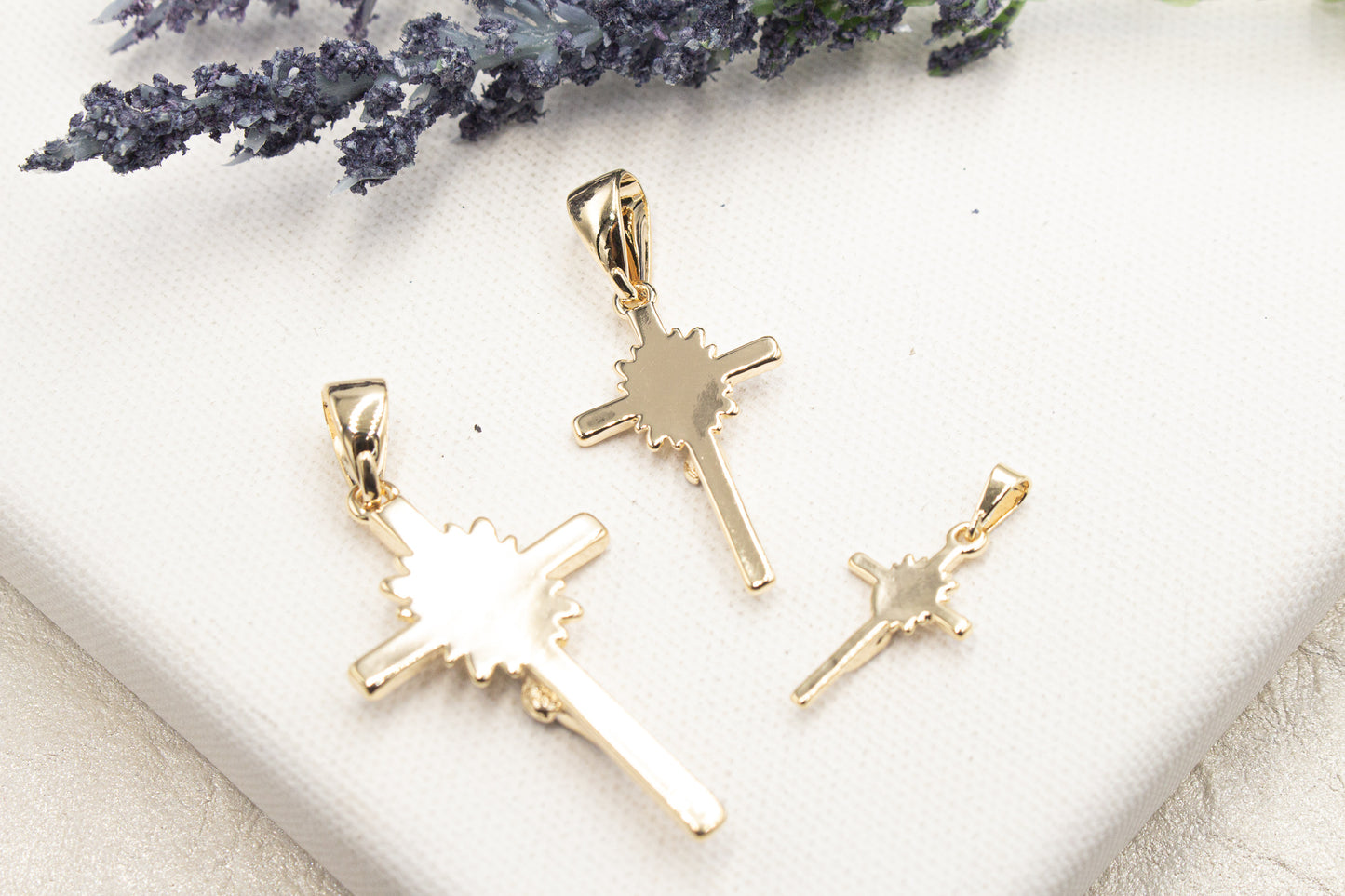 Crucifix with Silver Jesus Cross Church Pendant