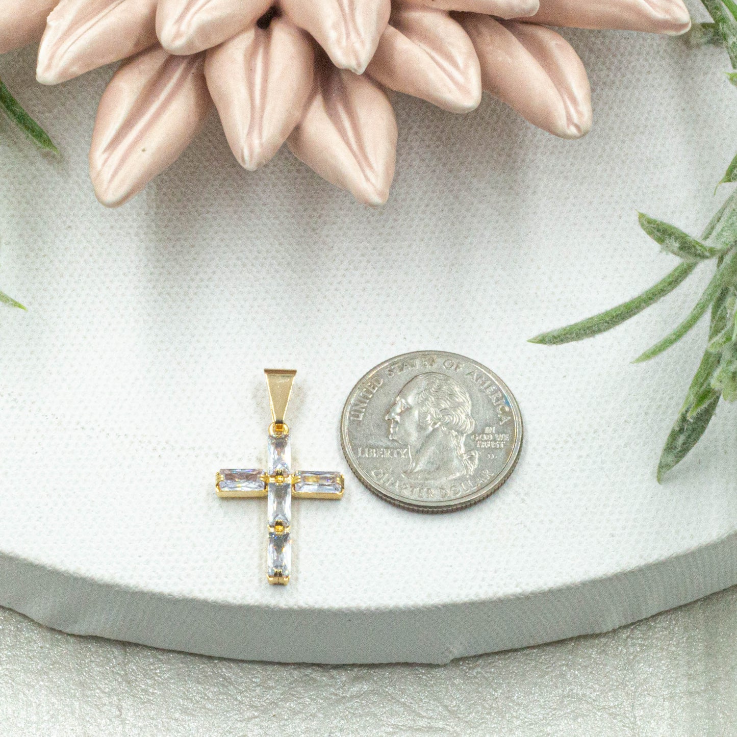 Baguette Cross Pendant