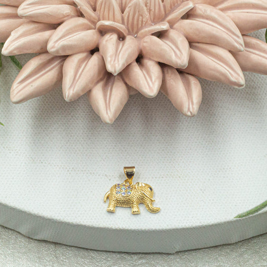 Lucky Cz Elephant Pendant