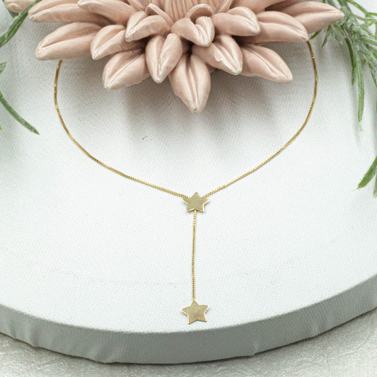 Hanging Double Stars Necklace