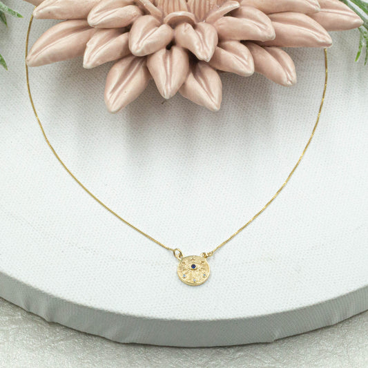 Evil Eye Circle Necklace