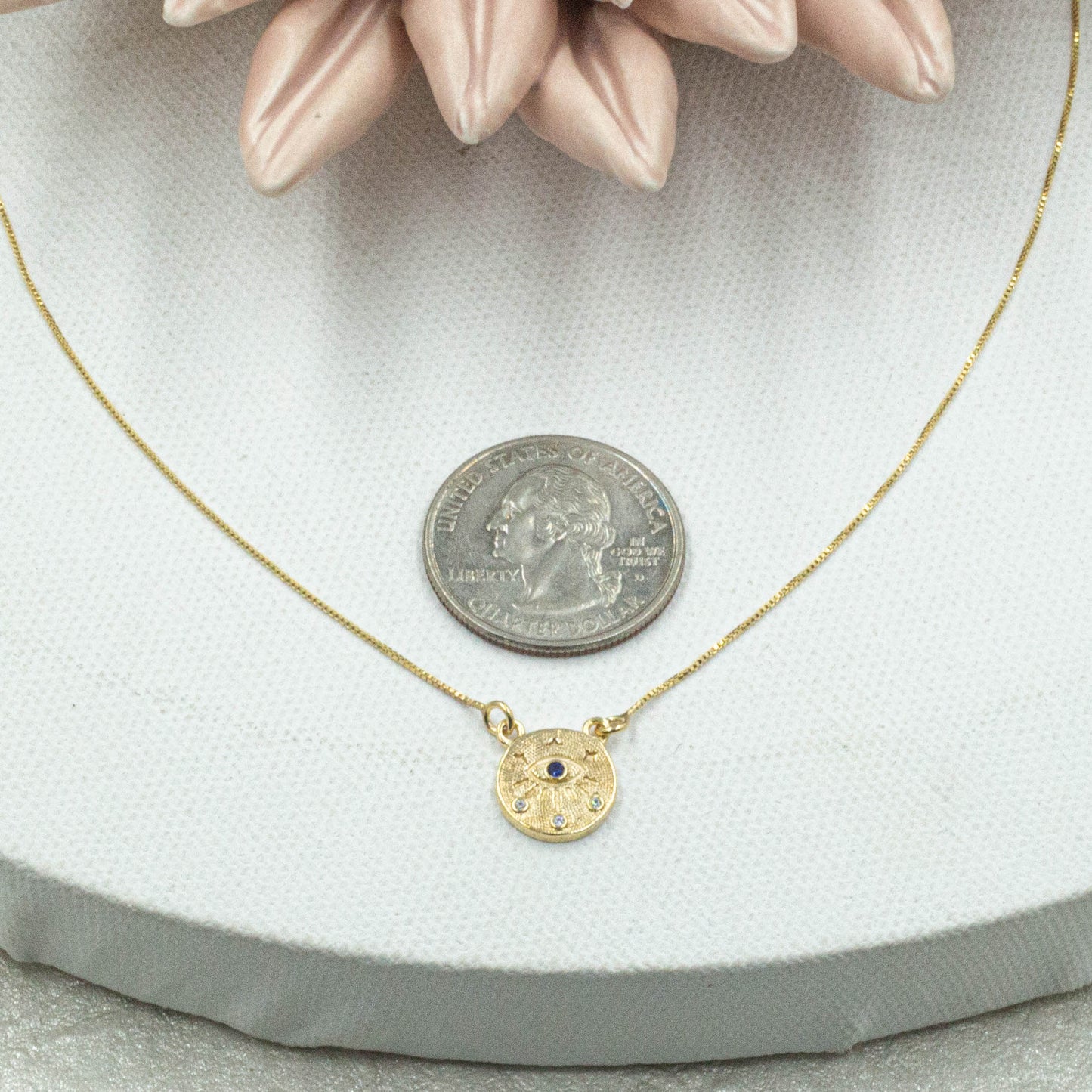 Evil Eye Circle Necklace