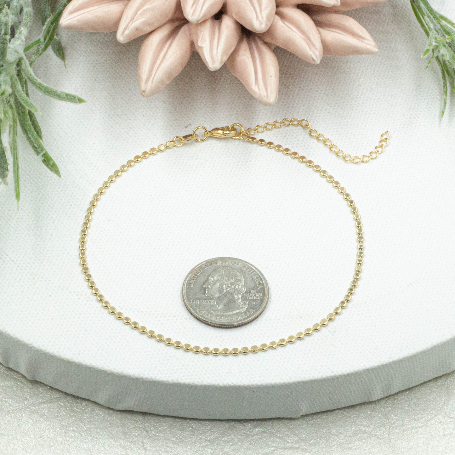 Dainty Doted Anklet