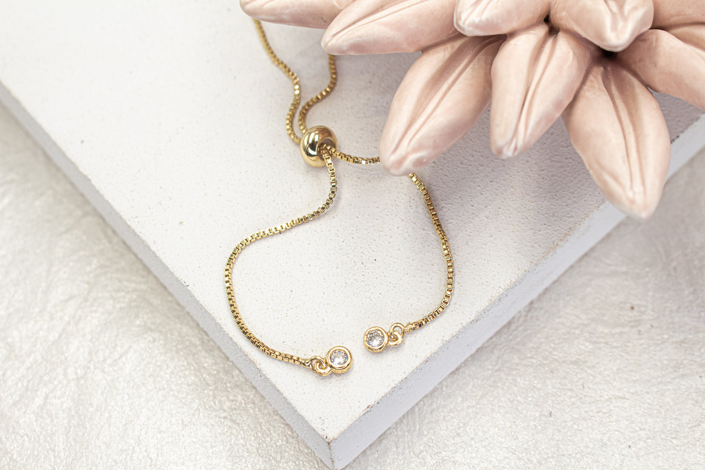 Colorful Micro Pave Zirconia Cross Adjustable Bracelet