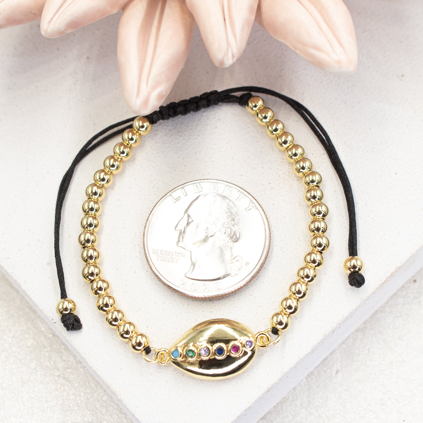 Beaded Cowrie Bracelet