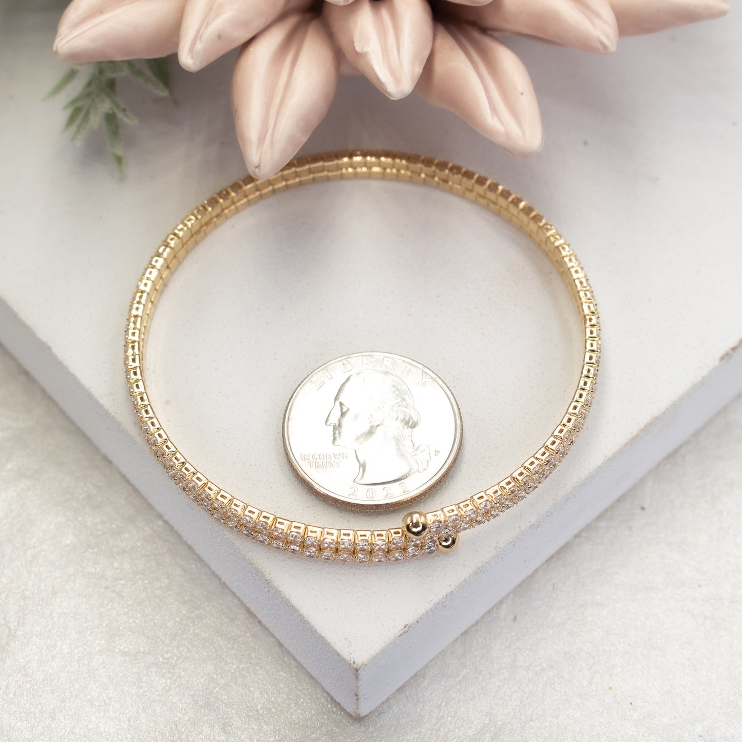 Cubic Zirconia Wrap Bracelet