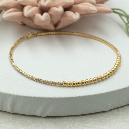 Matte Cz Bead Choker