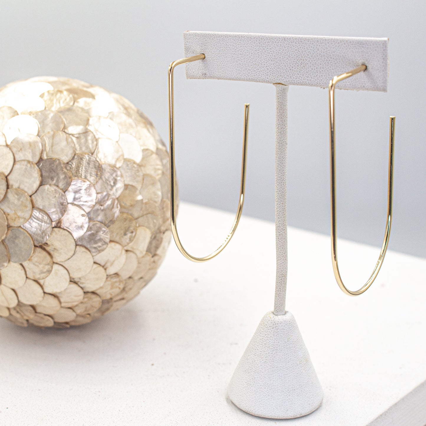 Dainty Oval Geometric Earrings