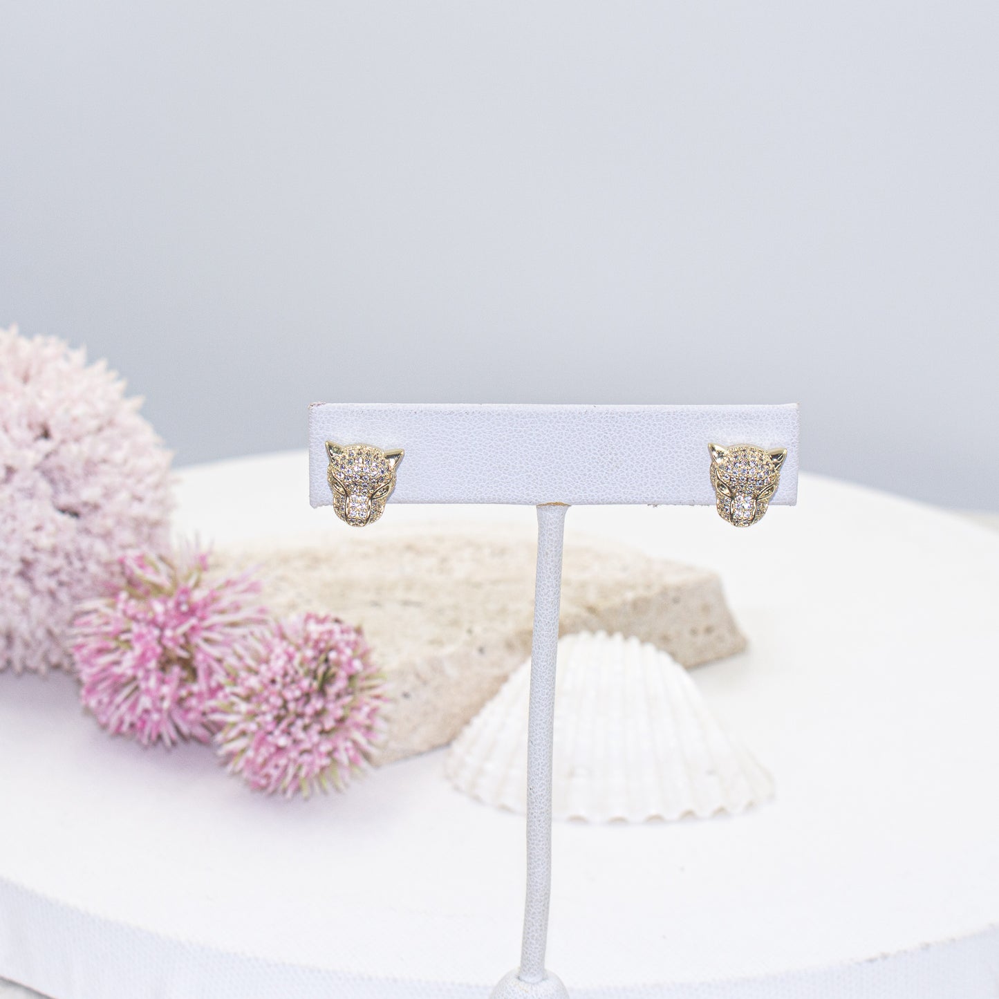 Micro Cubic Pave Leopard Earrings