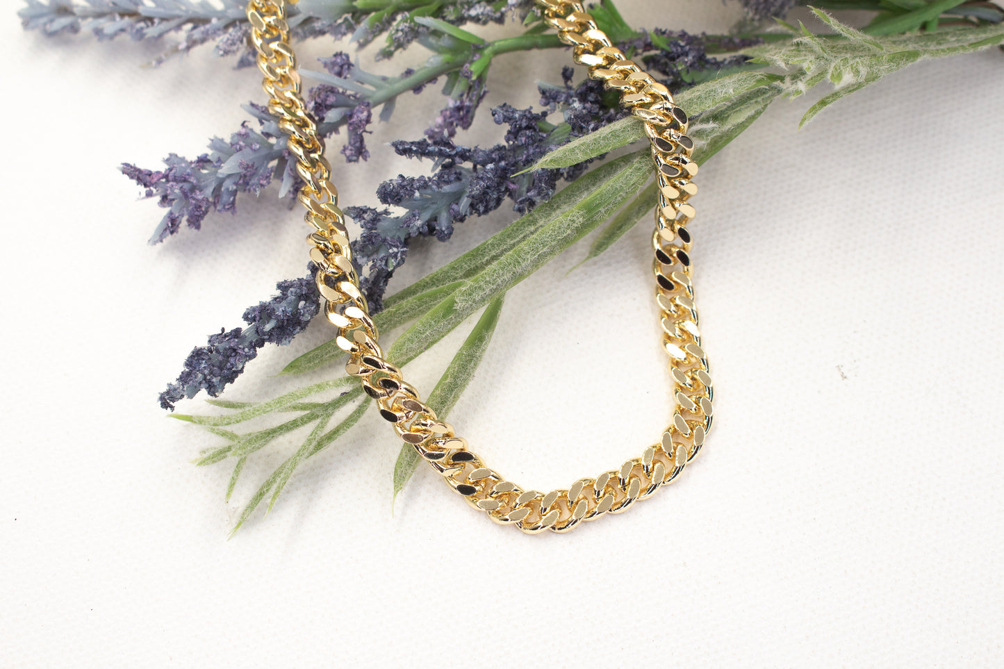 Cuban Link Chain Necklace Bracelet 6mm