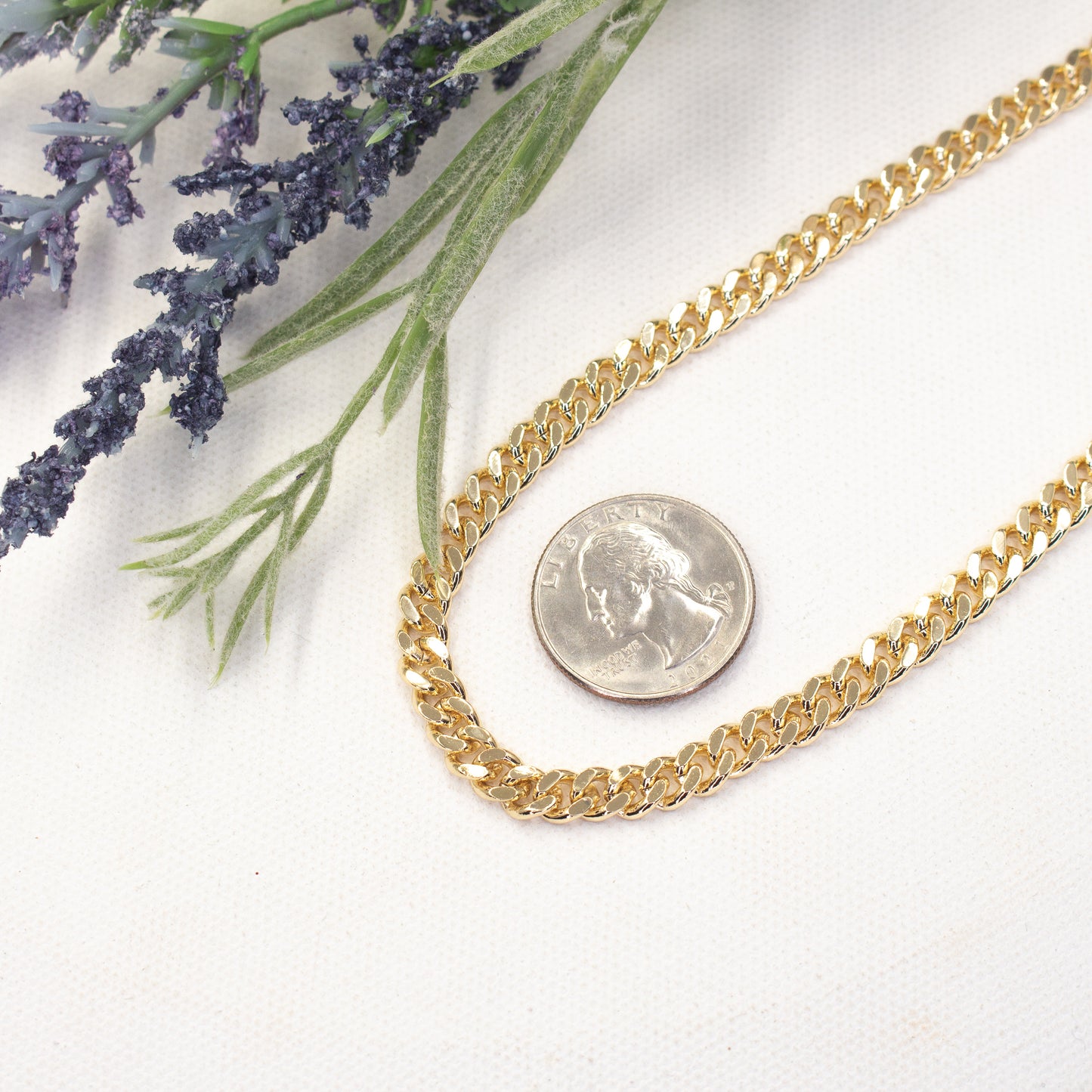Cuban Link Chain Necklace Bracelet 6mm