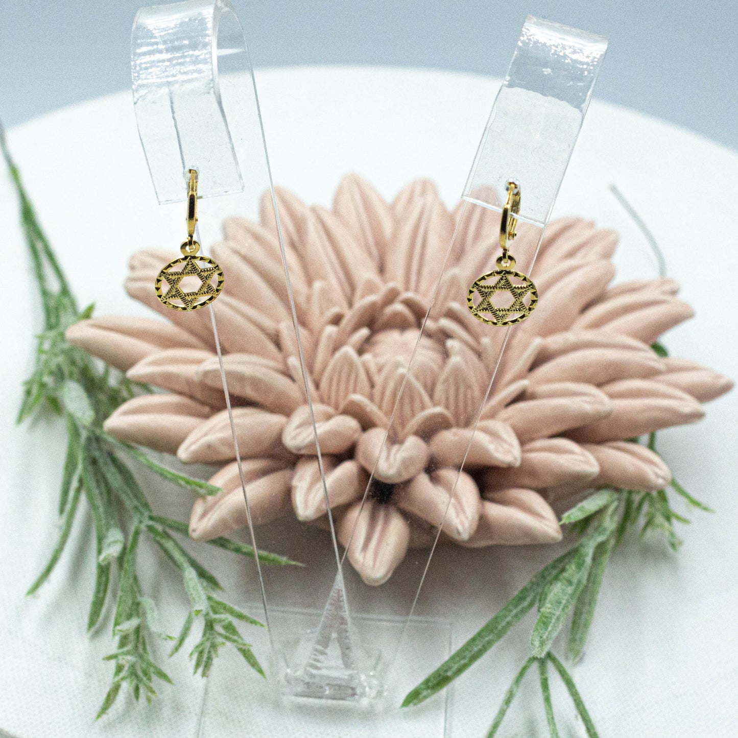 Star of David Huggies Earrings