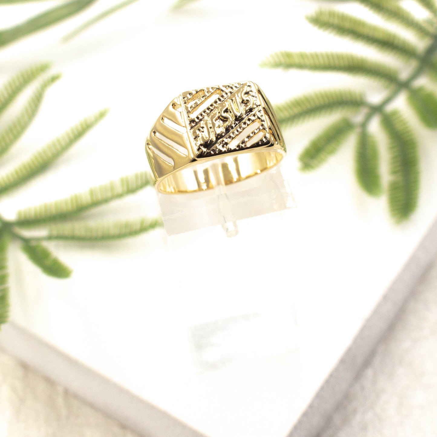 Jesus Ring for Men, Faith Ring, Church Ring