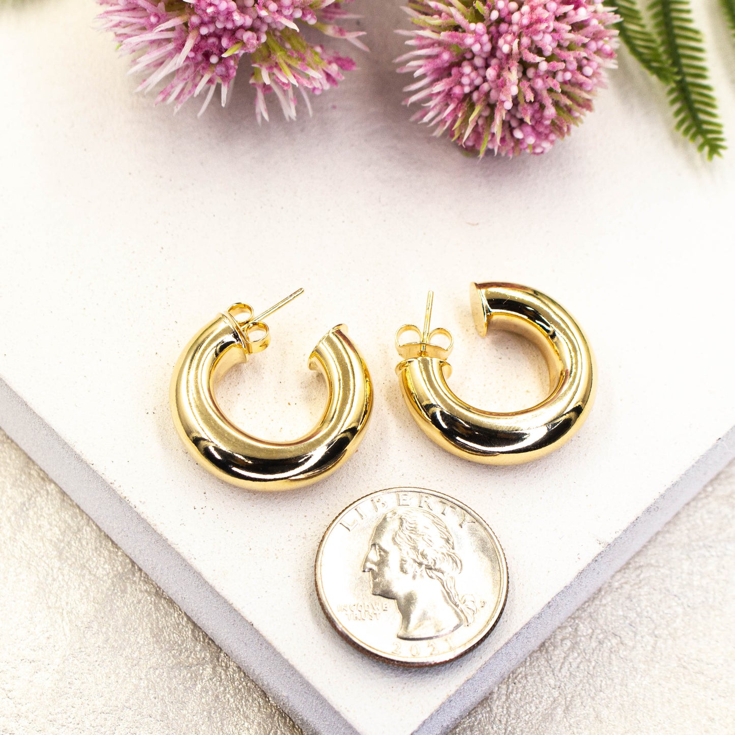 Chunky Hoops Earrings