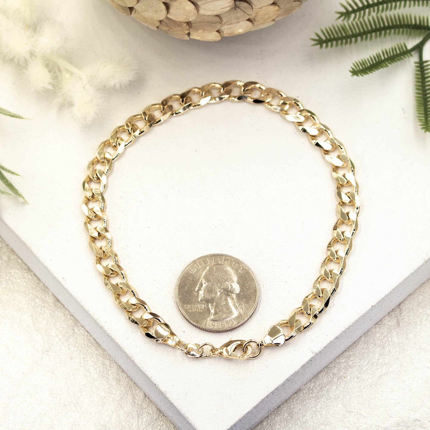 7mm Chunky Cuban Link Chain Anklet