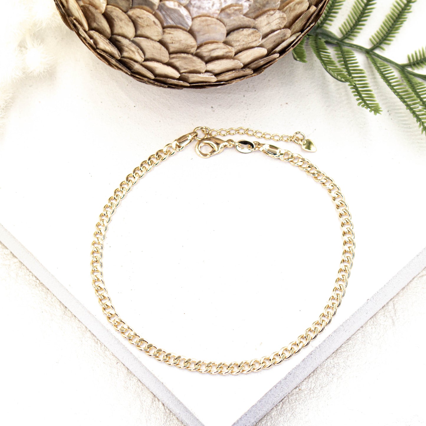 4mm Cuban Link Chain Anklet