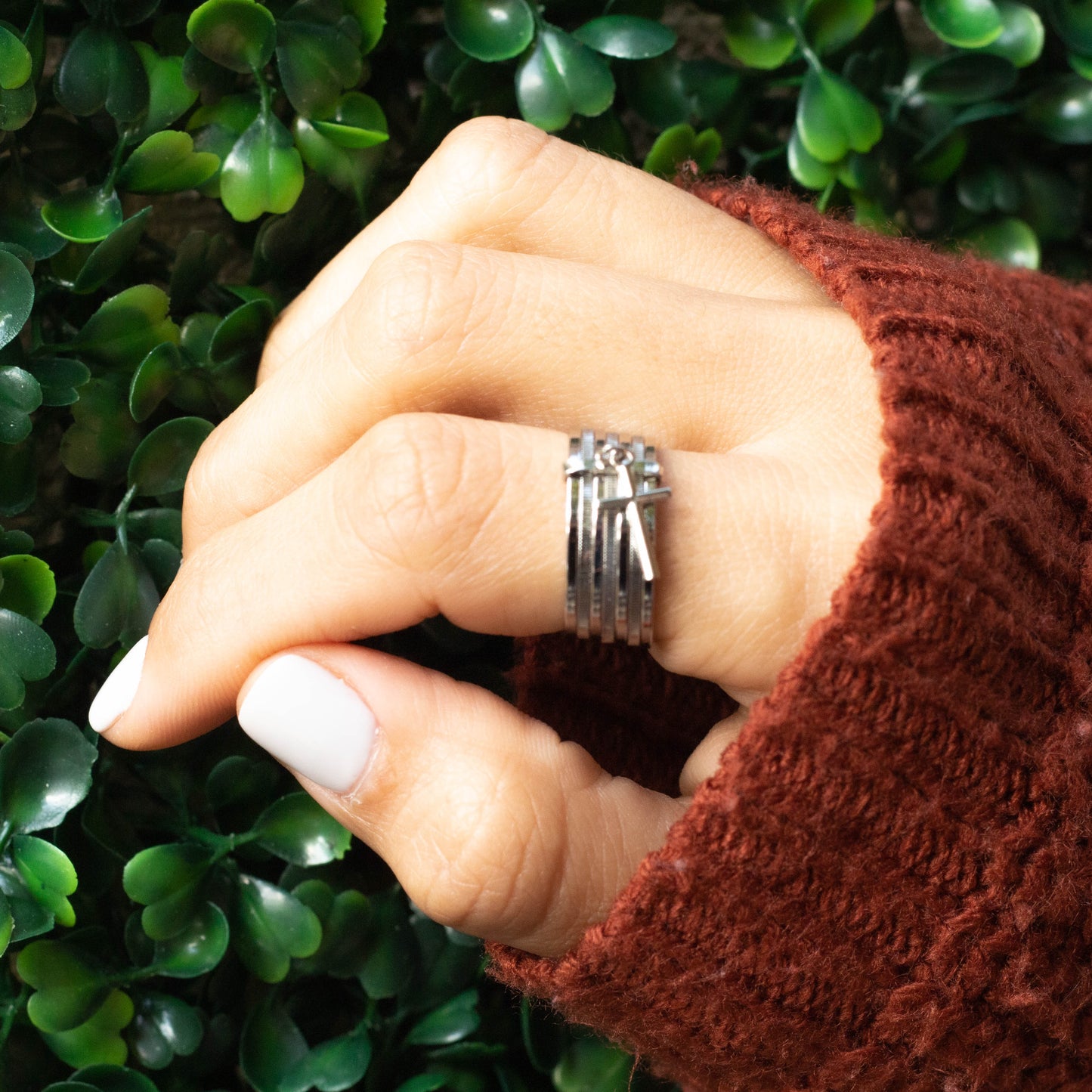 Weekly Dangle Cross Ring