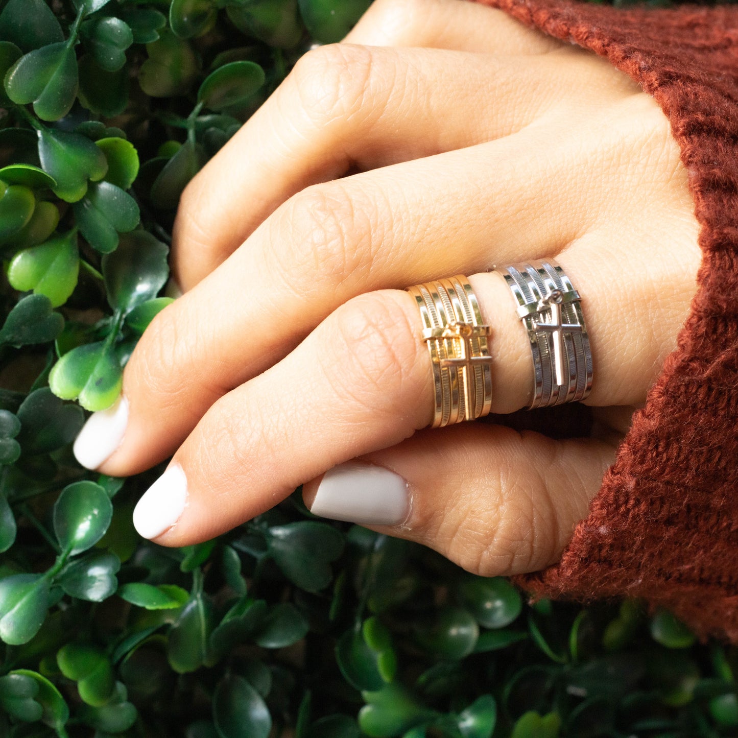 Weekly Dangle Cross Ring
