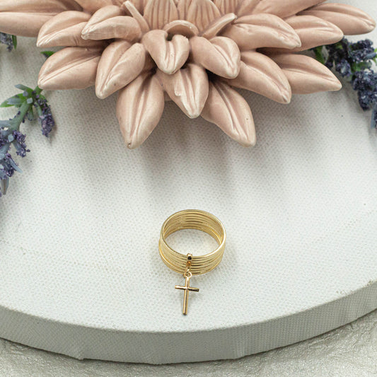 Weekly Dangle Cross Ring