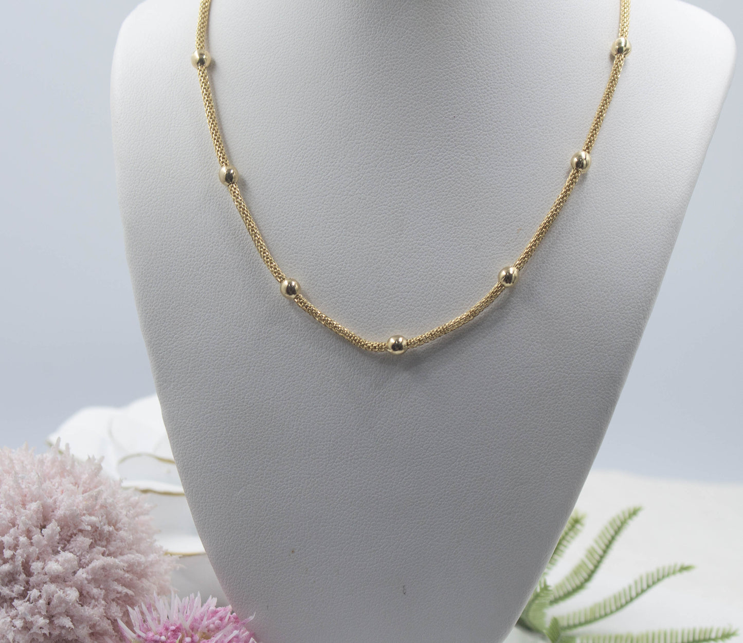 Chunky Satellite Chain Necklace, Anklet & Bracelet Set