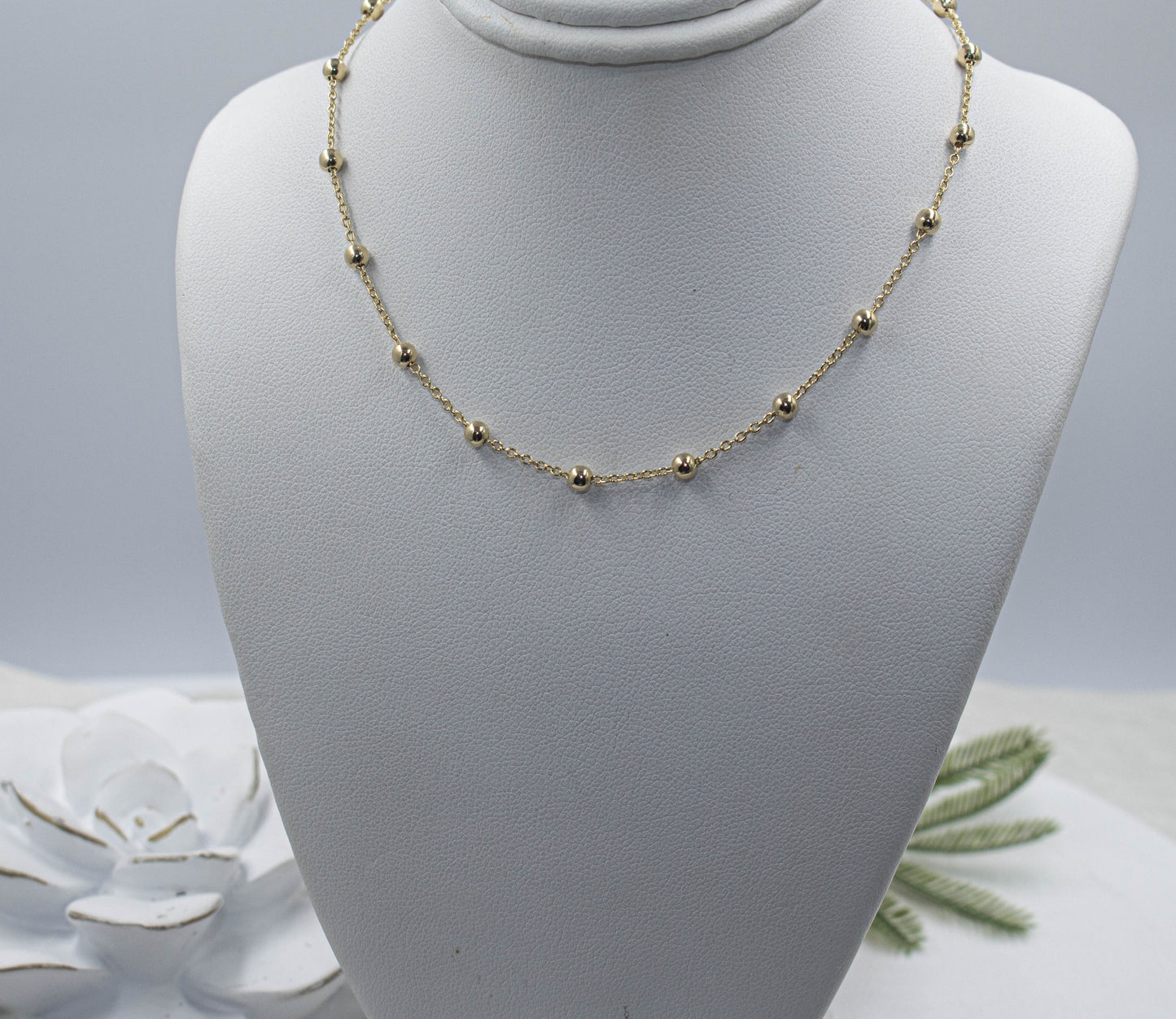 Satellite Rolo Chain Choker, Anklet & Bracelet Set