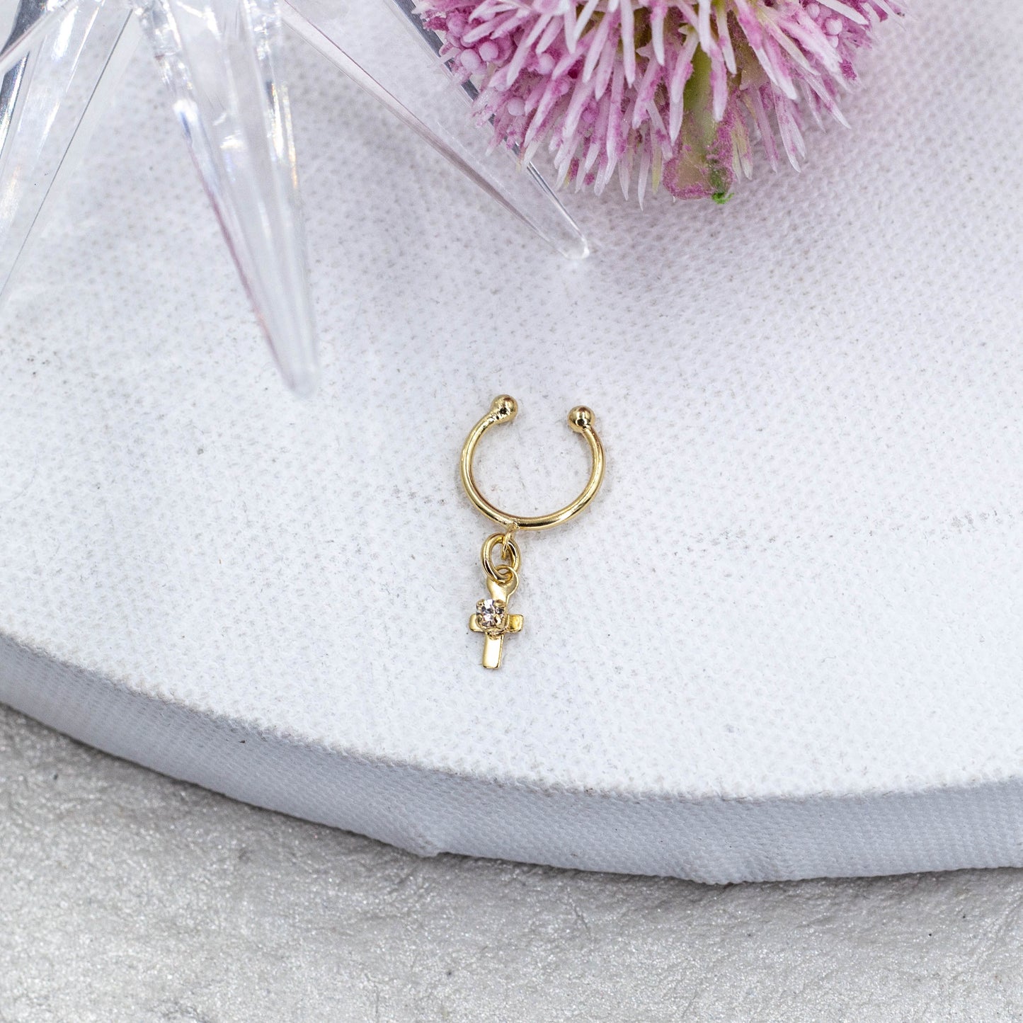 Cross Cuff Earrings | Ear Cuff no Piercing