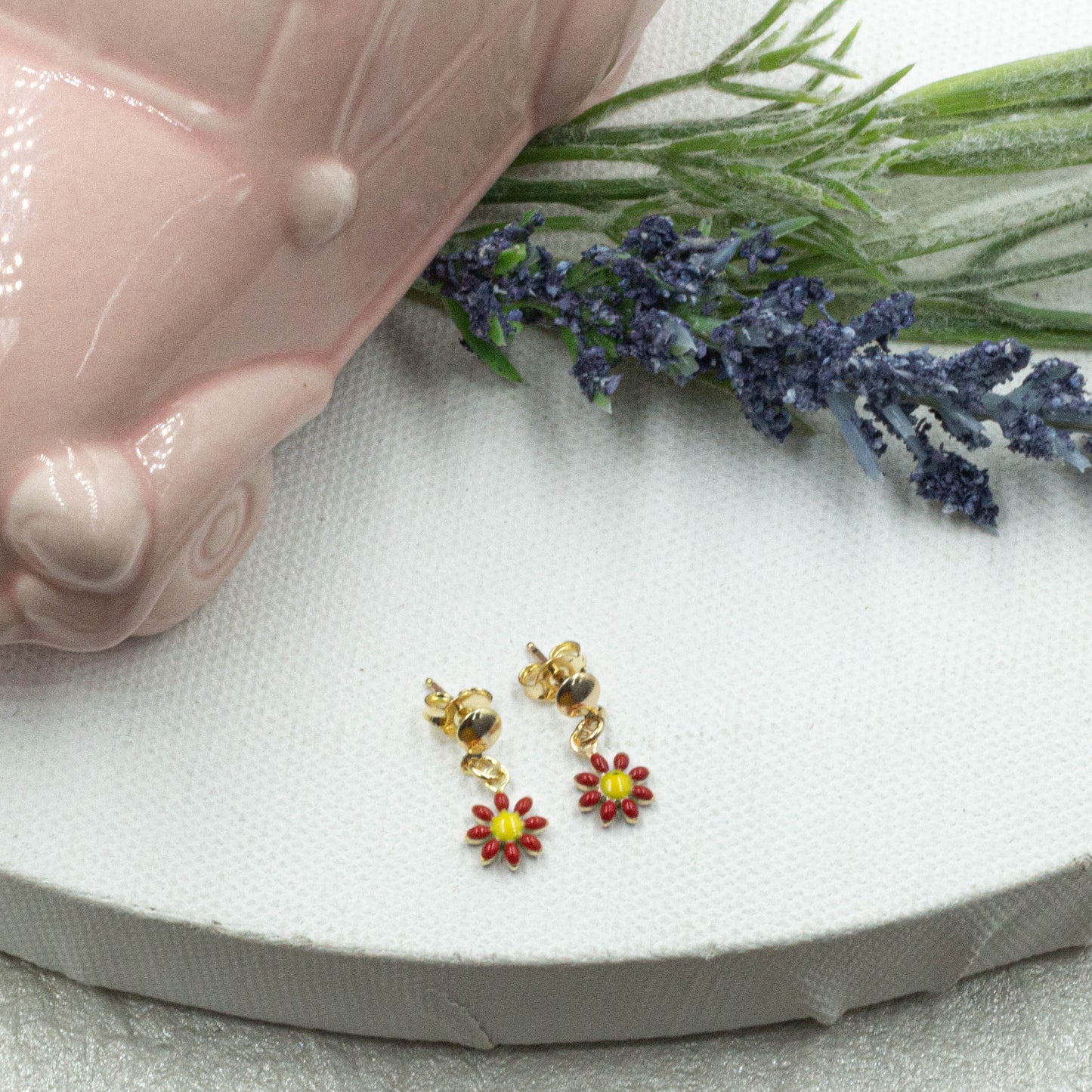 Dainty Daisy Flower Earrings