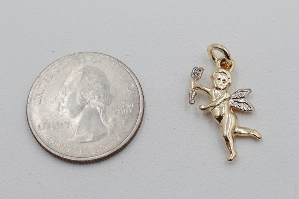 Dainty Angel with Bow & Arrow Pendant