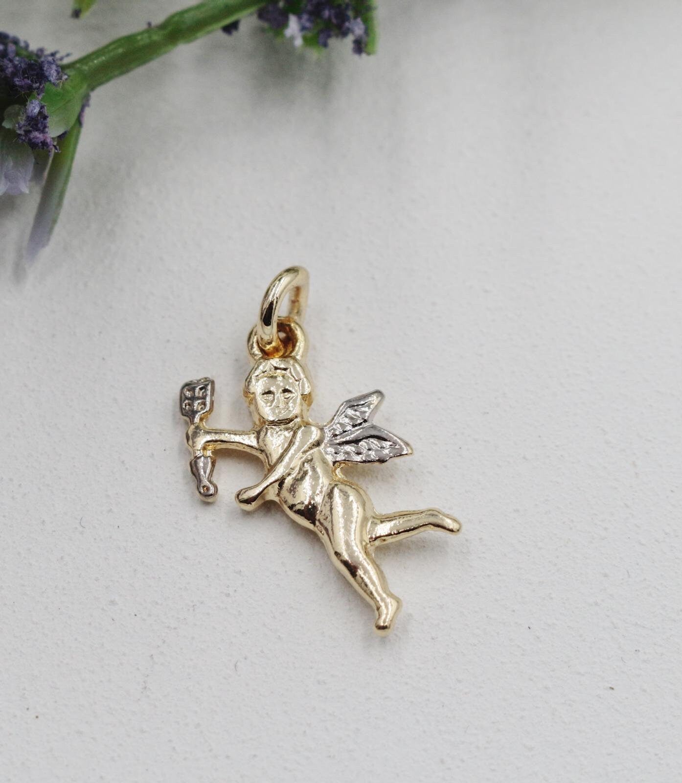 Dainty Angel with Bow & Arrow Pendant