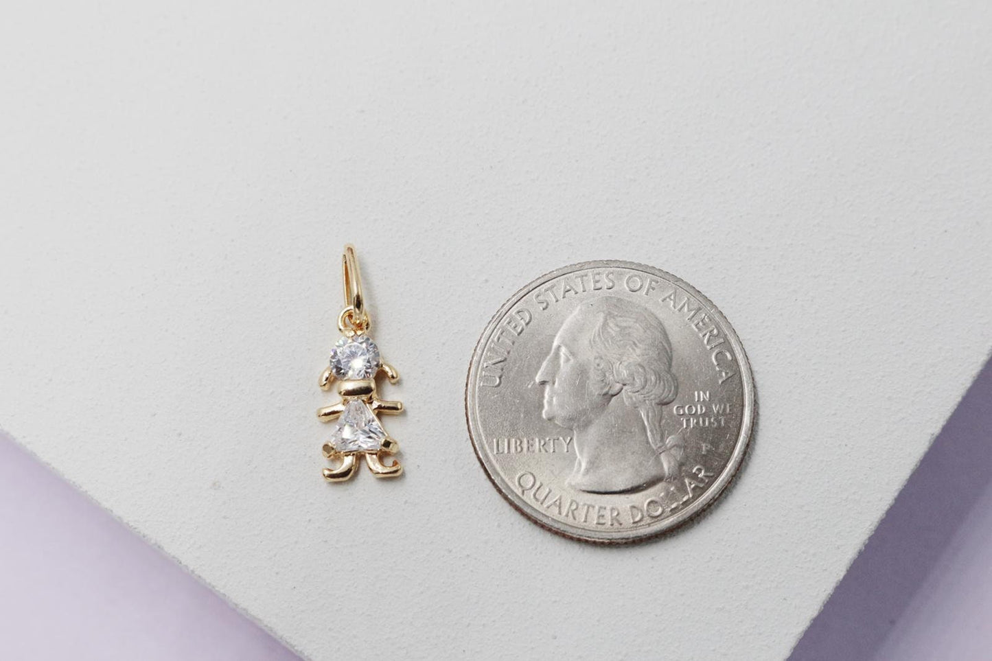 Boy and Girl Zirconia Pendant